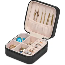 Eva & Elm Crystal Travel Jewellery Box Black Display